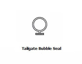 Tailgate Seal, P17/8 Bubble Seal, Outer Frame (per metre)