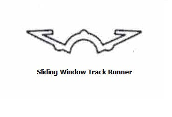 Front Sliding Window Seal, P303 Track Runner (per metre)