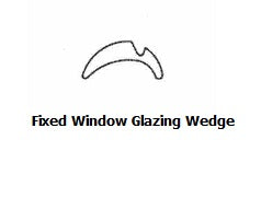 Front Sliding Window Seal, P741 Fixed Window Glazing Wedge (per metre)