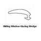 Front Sliding Window Seal, P744 Sliding Window Glazing Wedge (per metre)